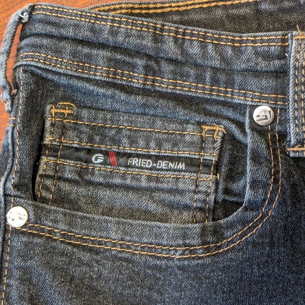 Fried Denim - 36X32 Slim - Black Denim Jeans - Picture 5 of 15